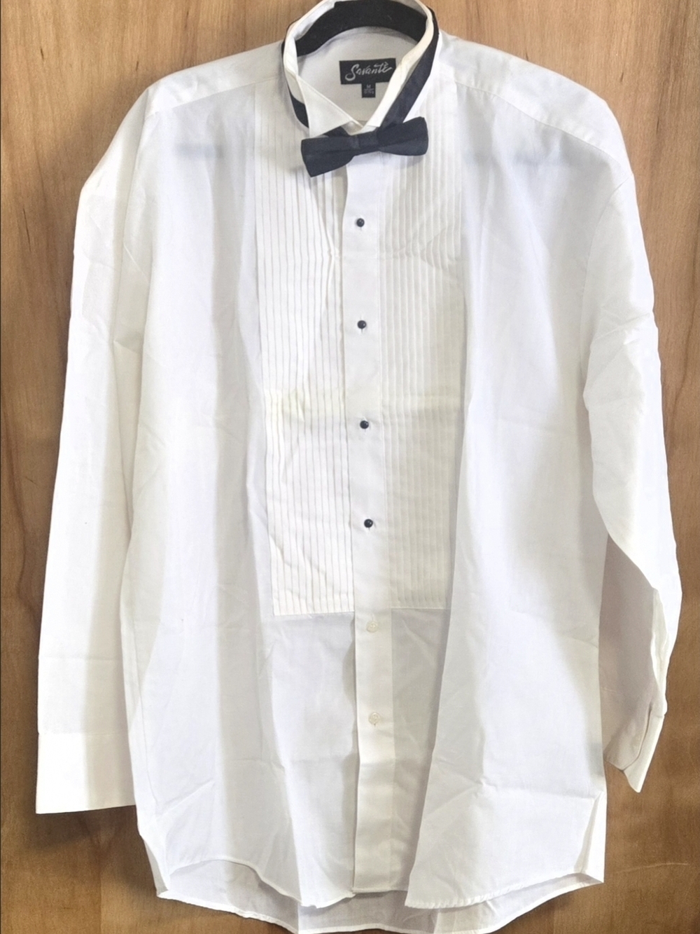 SAVANTE WHITE MEN'S SHIRT WITH TIE